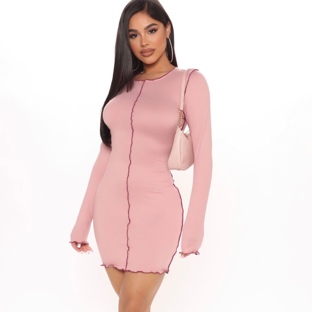 Brand New Pink Seamed Dress